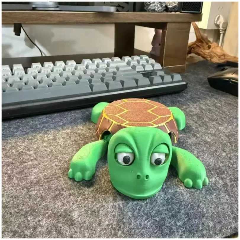 3D Printed Quirky Turtle Coaster Panicked Turtle Insulated Coaster Ornament Stress relieve Funny Bugsy Doll Mug Base Decoration C251122