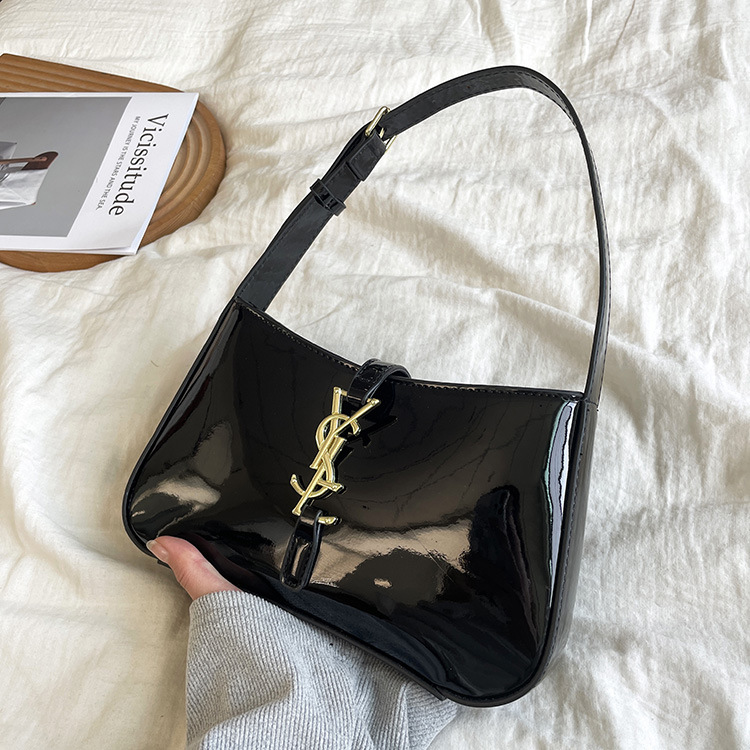 Shoulder bag texture shiny underarm bag handbag commuting simple large capacity bag 2025