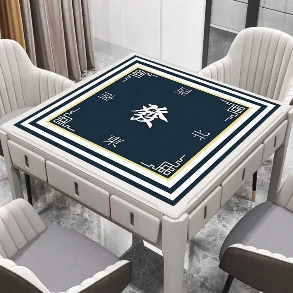 Chinese Tablecloth Noise Reduction Mahjong Table Mat for Domino Mah Jongg Games Anti-slip Square Playmat Cover for Card C251122