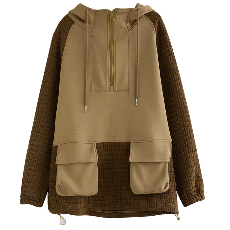 Autumn and winter new women's designer hoodie hooded mid to long style covers buttocks, stylish plus size women's clothing