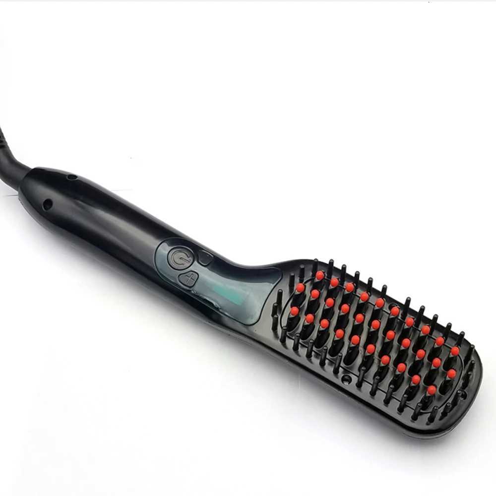 2025 New Ceramic Hair Straightening Brush LCD Comb Irons Electric Hair Straightener BrushT251122