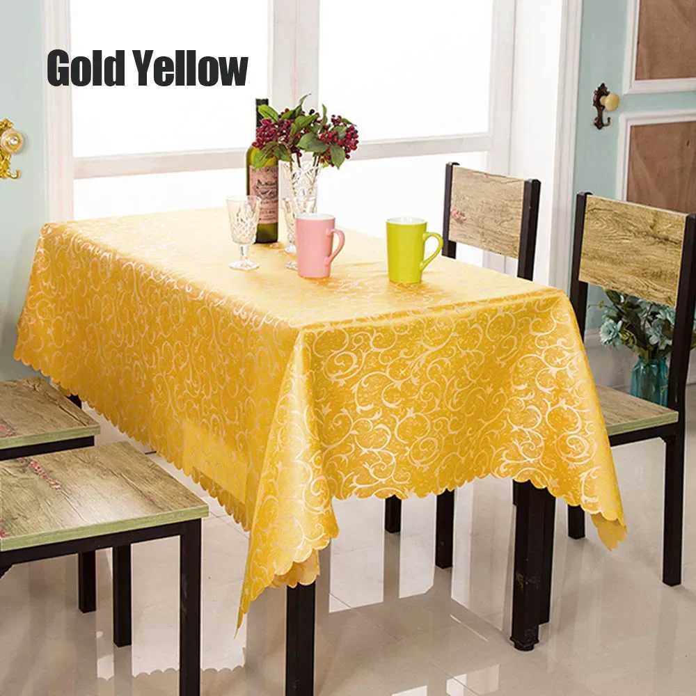High Quty Europe Style Luxury Embroideried Gold Leaf 180180cm Square Tablecloth Hotel Home Table Cover For Event Decoration C251122