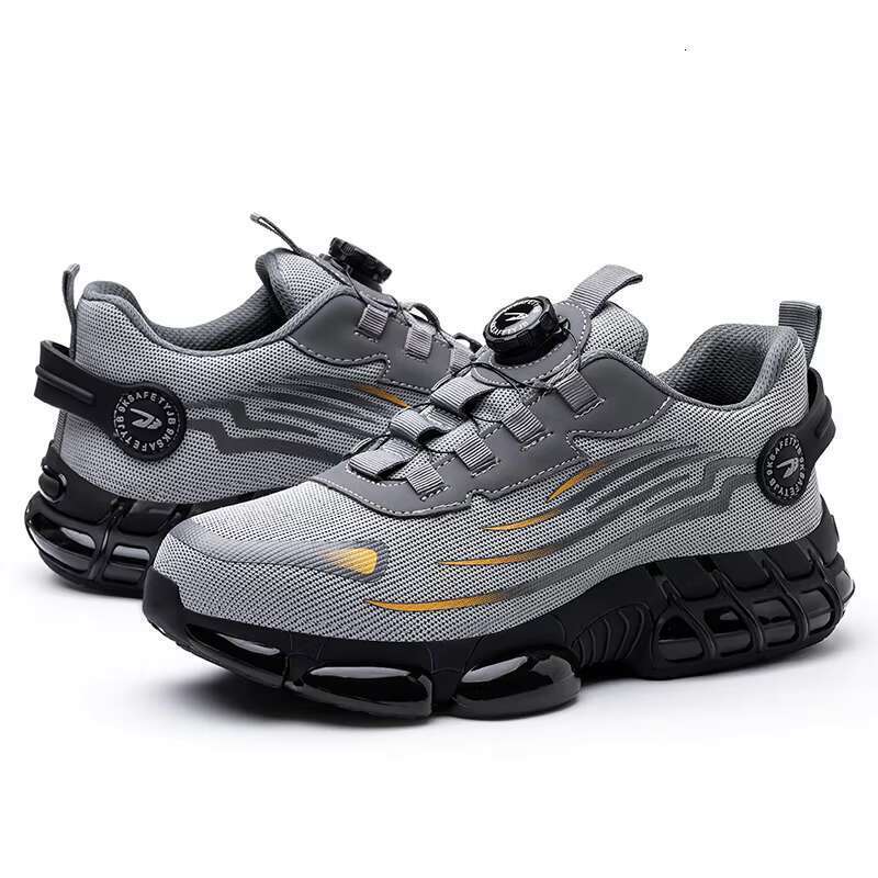 DHgargets CHITED safety, puncture resistant, anti slip, lightweight, breathable construction men's safety shoes, steel toe shoes