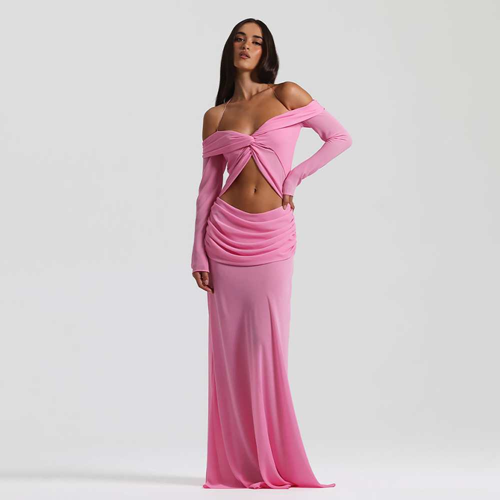 Casual Dresses French Style Simple Beach Vacation New Sexy Strapless Dress Backless Irregular Pleated Sleeveless Dress