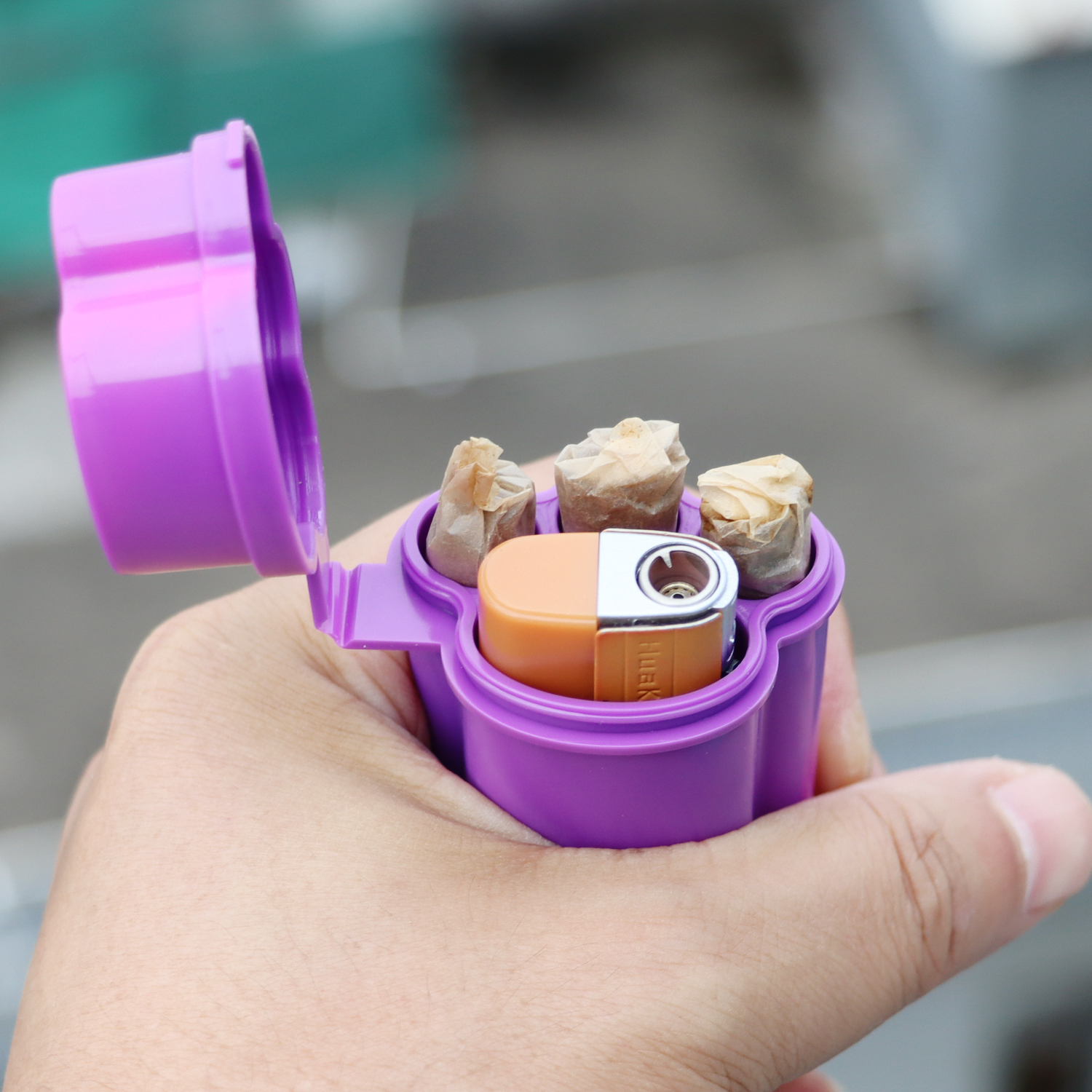 Cigarette Pre-roll Cone Holder Case with 4 Holes for Easy Storage and Carrying Around Smoking Accessories Rolled Rolling Cigarette Rolled Tobacco Roll