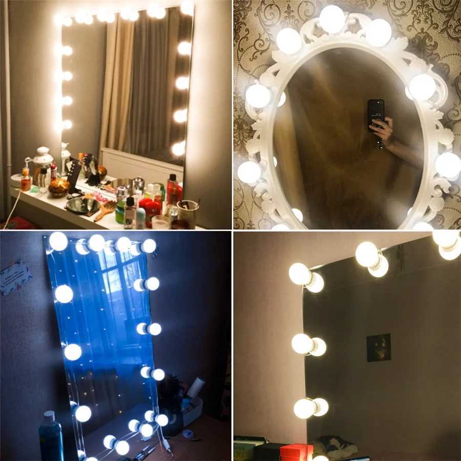 PAMNNY 4/8/10/12 Bulbs LED Vanity Lights USB 5V Professional Makeup Mirror Light Dimming Beauty Fill Light 3 Colors Make Up Lamp M251122