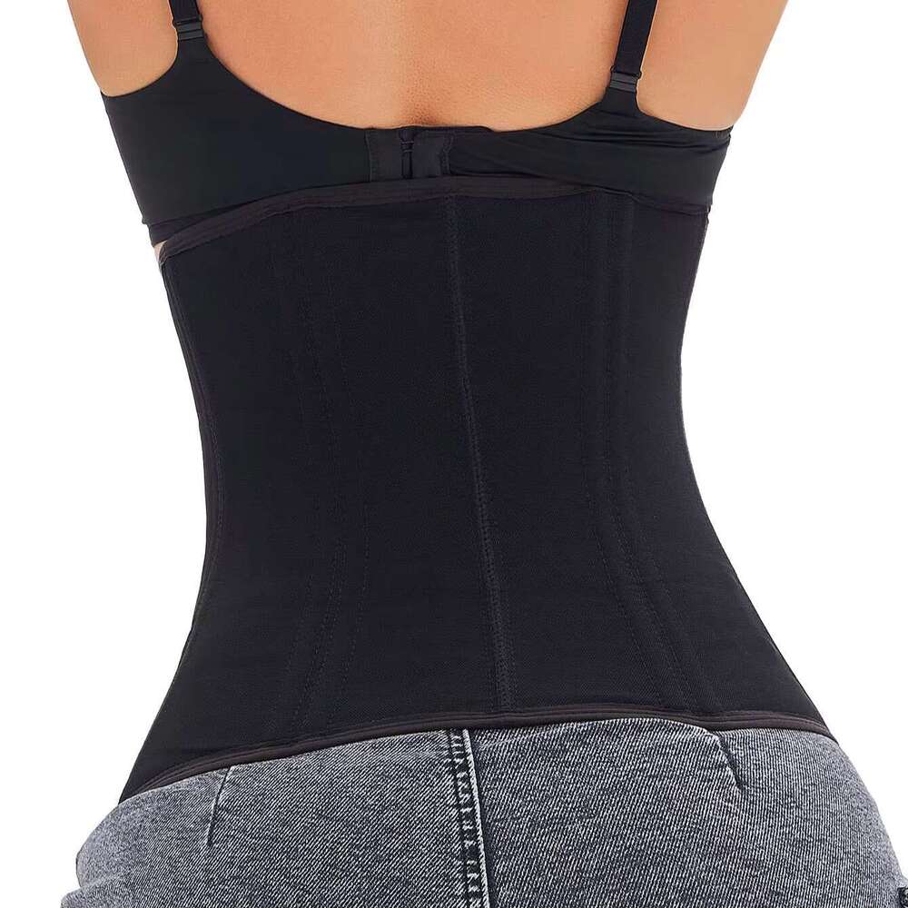 DHessentials Hourglass style female trainer, high compression Columbia waist cincher, with elastic band, steel zipper, body and abdominal shaping devi
