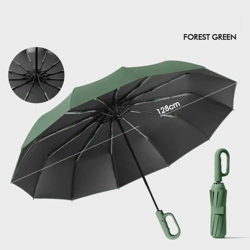 Fully automatic ring buckle 12 bones 128cm umbrella vinyl sun protection sun umbrella wholesale sun umbrella custom folding umbrM251122