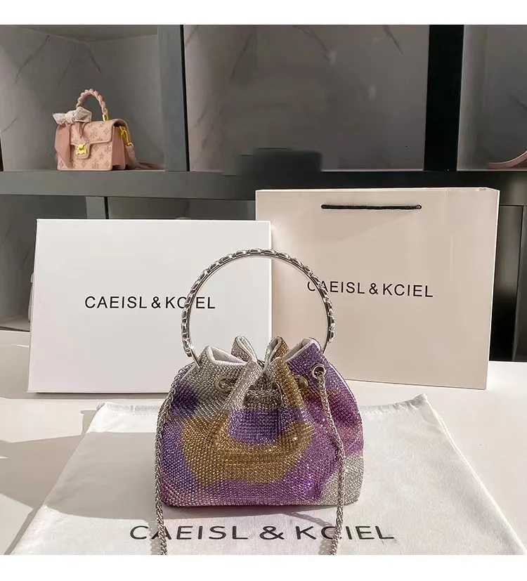 Luxury Designer Womens Handbag Crystal Shiny Rhinestones Diamond Evening Bag Wedding Party Clutch Purse Shoulder Crossbody Bag K251121