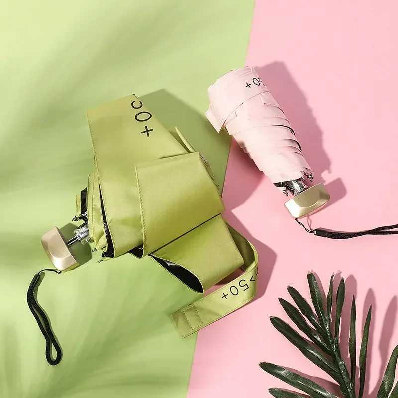 1Pc 55 Off Mini Sun Umbrella Pocket Rain Umbrella Vinyl Folding UV Ultraviolet Protection Sun Shade Pocket Parasol CapsuleM251122