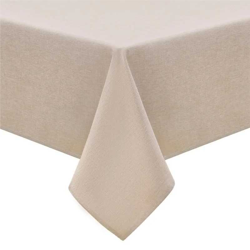 Homaxy Restuarant Rectangle Linen Tablecloths Waterproof Wipeable Fabric Table cloths Kitchen Dining Dirt-Repellent Table Covers C251122