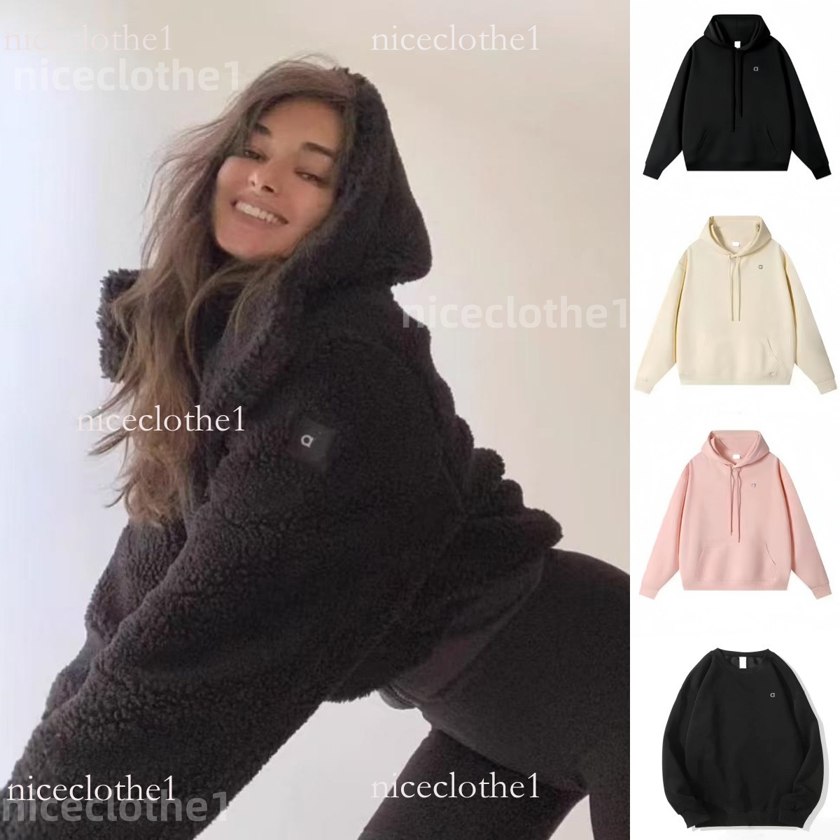 2026 New Men And Women Clothes Sets Fleece Lined Warm Coat Jacket Hooded Sweatshirt Leggings Women Clothes Thick Autumn And Winter Version Alonessitys Sets women