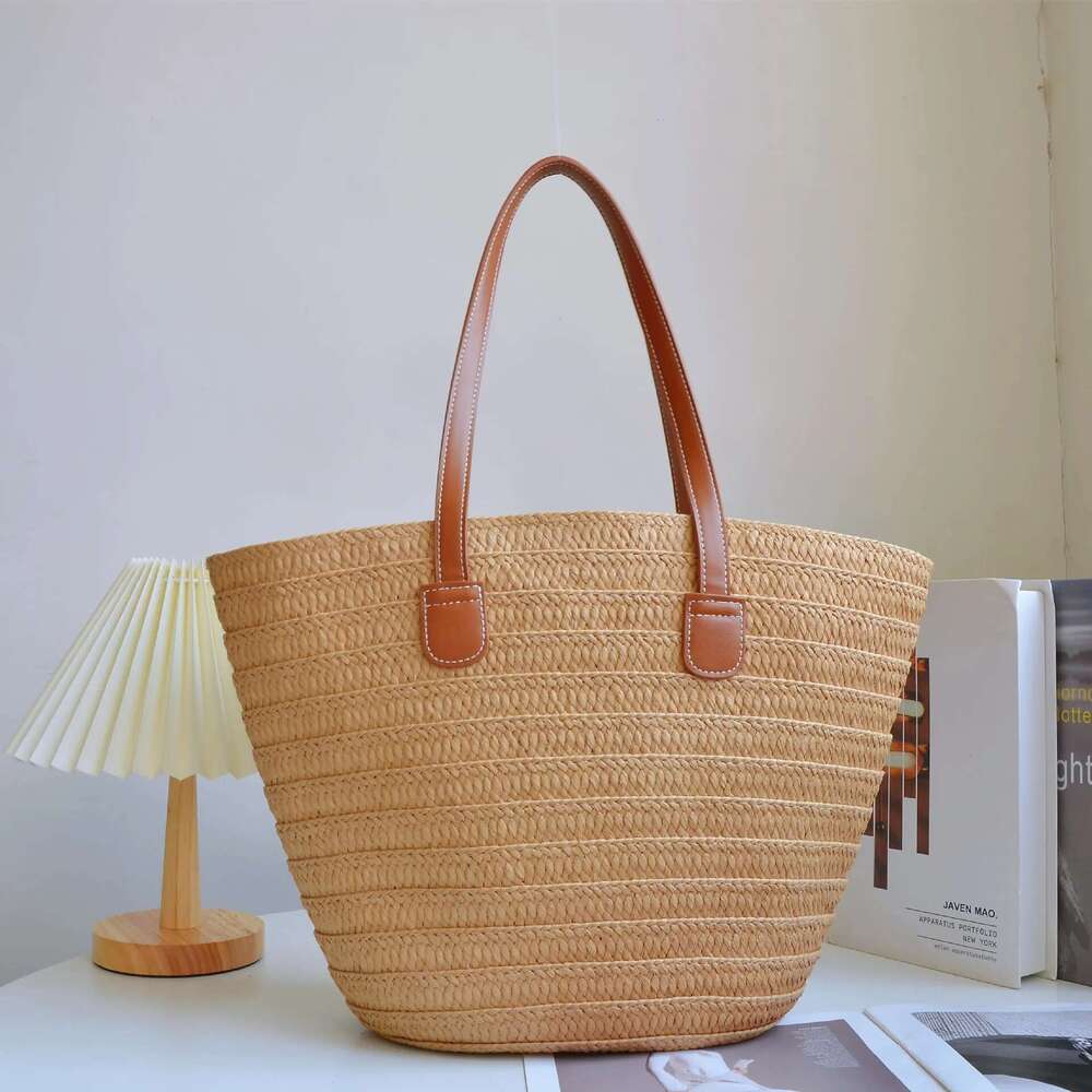 Overlarge Rattan Tote Designer Straw Handbags And Purses Bohemian Travel Beach Bags For Women Shoulder Big Shopper Bag Chic Bag