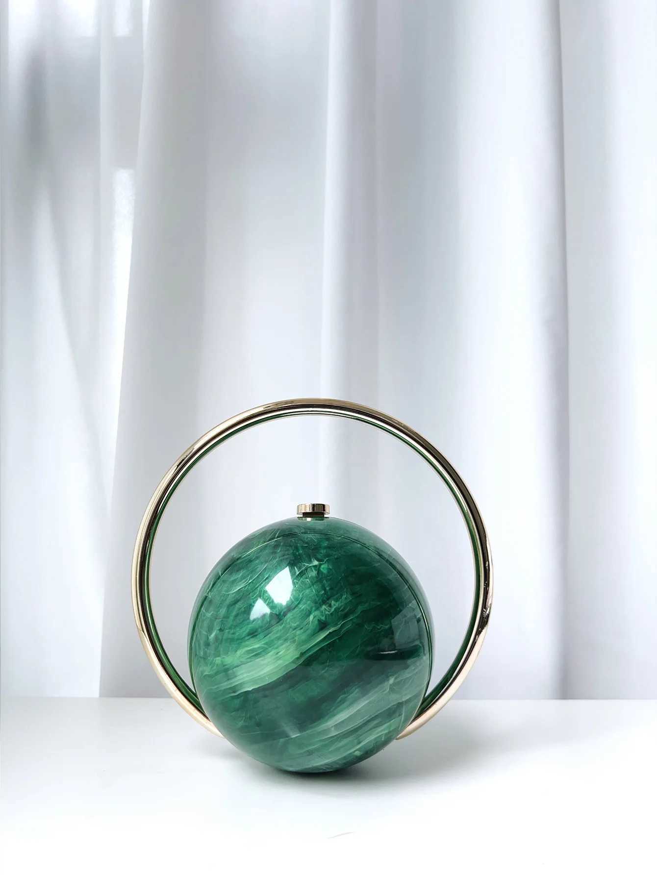 New Round Ball Womens Handbag Brand Designer Bowling Bag PVC Mini Shoulder Bags Female Luxury Purse Fashion Armpit Bag K251121