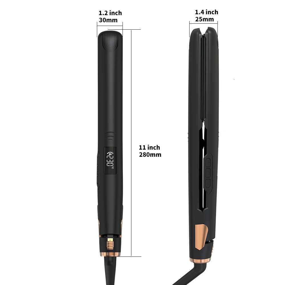 Flat Iron Straightener Curler 2-in-1 with Quick Heating 1-Inch Professional Hair Straightener with Adjustable TemperatureT251122