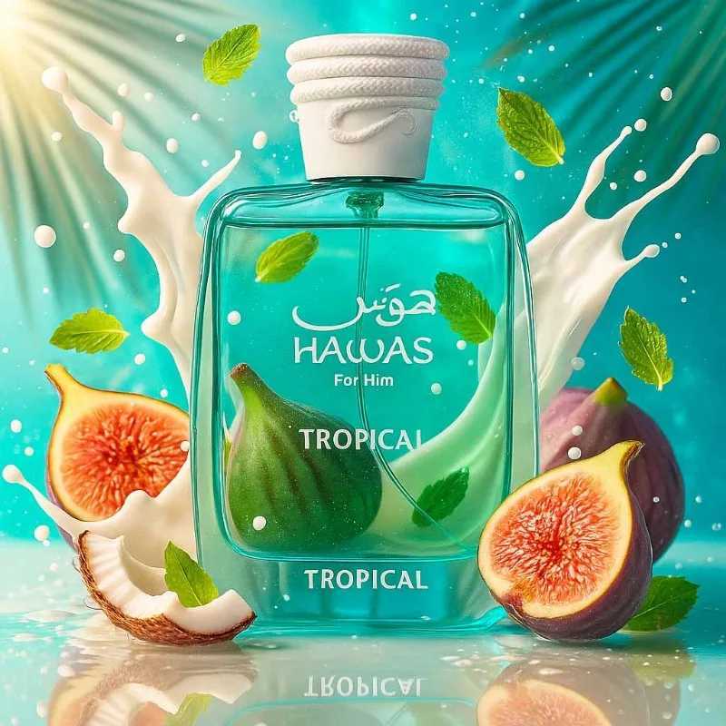 100ml Arab Perfumes RASASI Hawas Tropical Eau de Parfum Spray High Quality Lasting Aromatic Green Perfume Cologne Gifts J251122