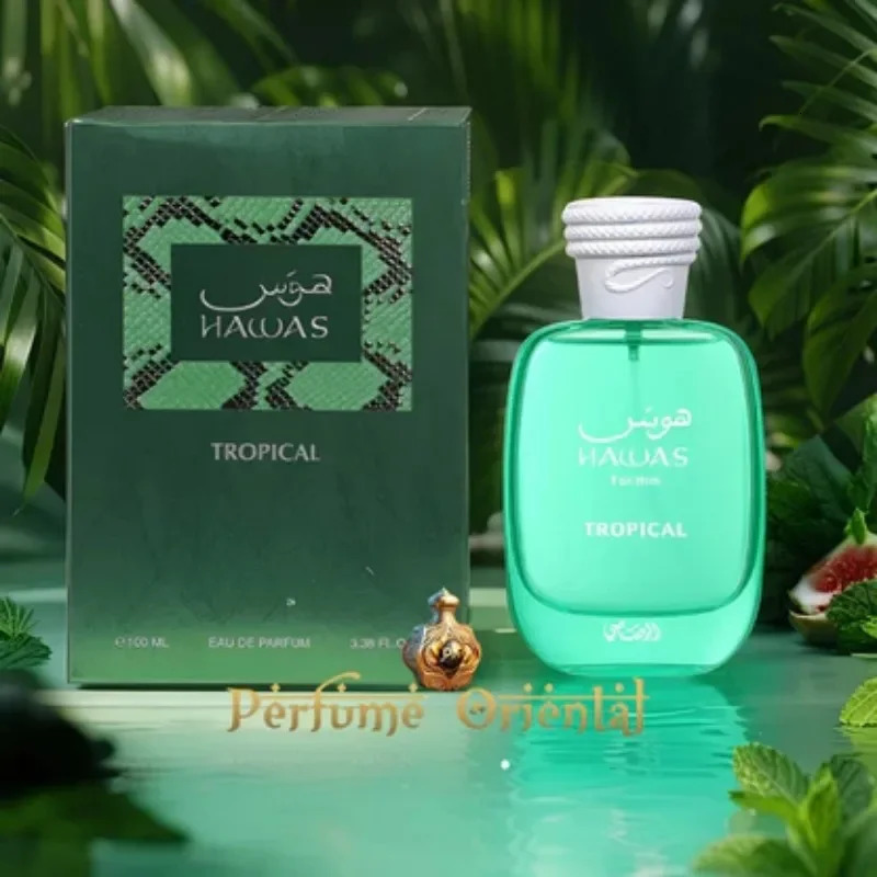 100ML RASASI Hawas Tropical EDP Spray Long Lasting Arabian Perfume For Men Top Notes Fig Leaf Coconut Water and Ginger 251113
