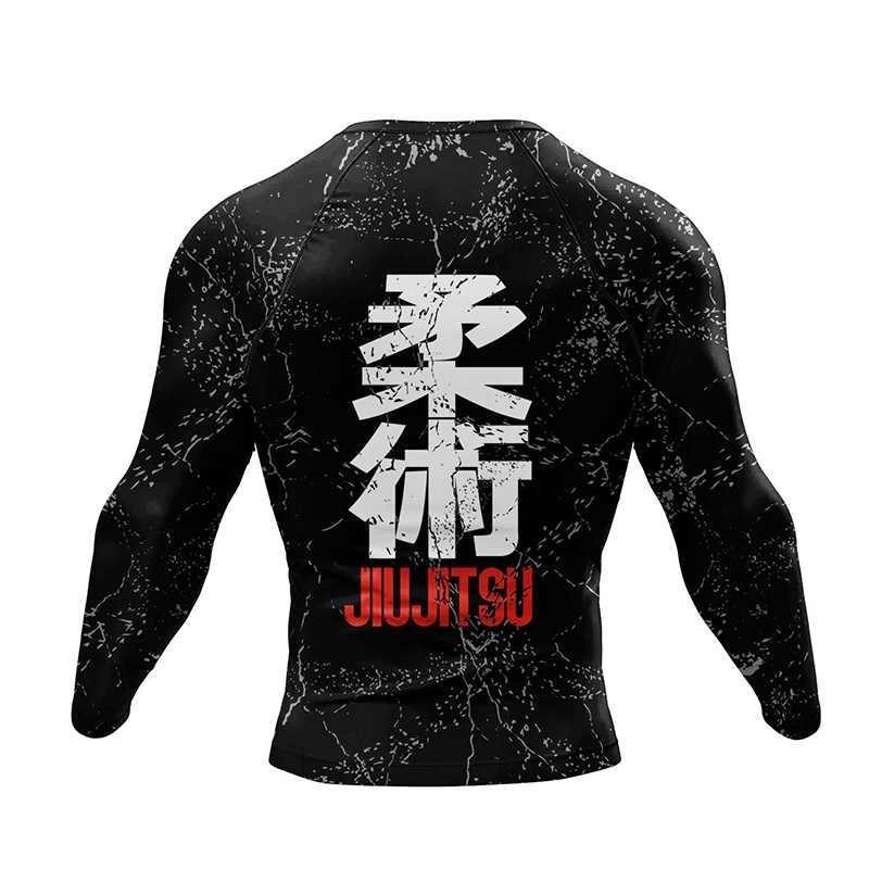New kimono jujitsu mens Rashguard Mma T-shirt+pants 4pcs/set Muay Thai shorts Bjj Rashguard gym boxing jersey sportswear W250422