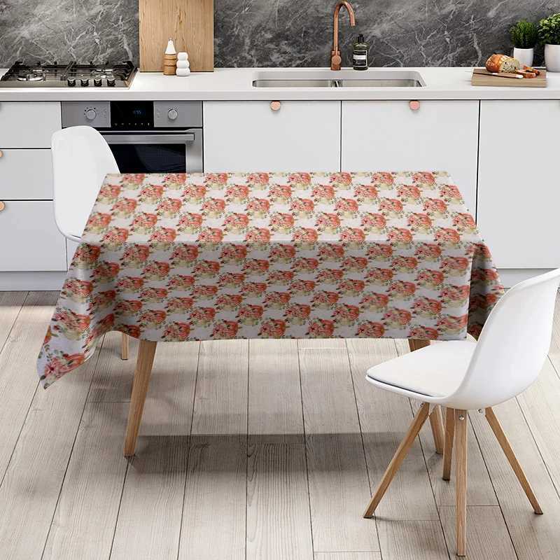 Floral Tablecloth Vintage Farmhouse Rustic Kitchen Dining Table Cover Washable Waterproof Decorative Table Linens C251122