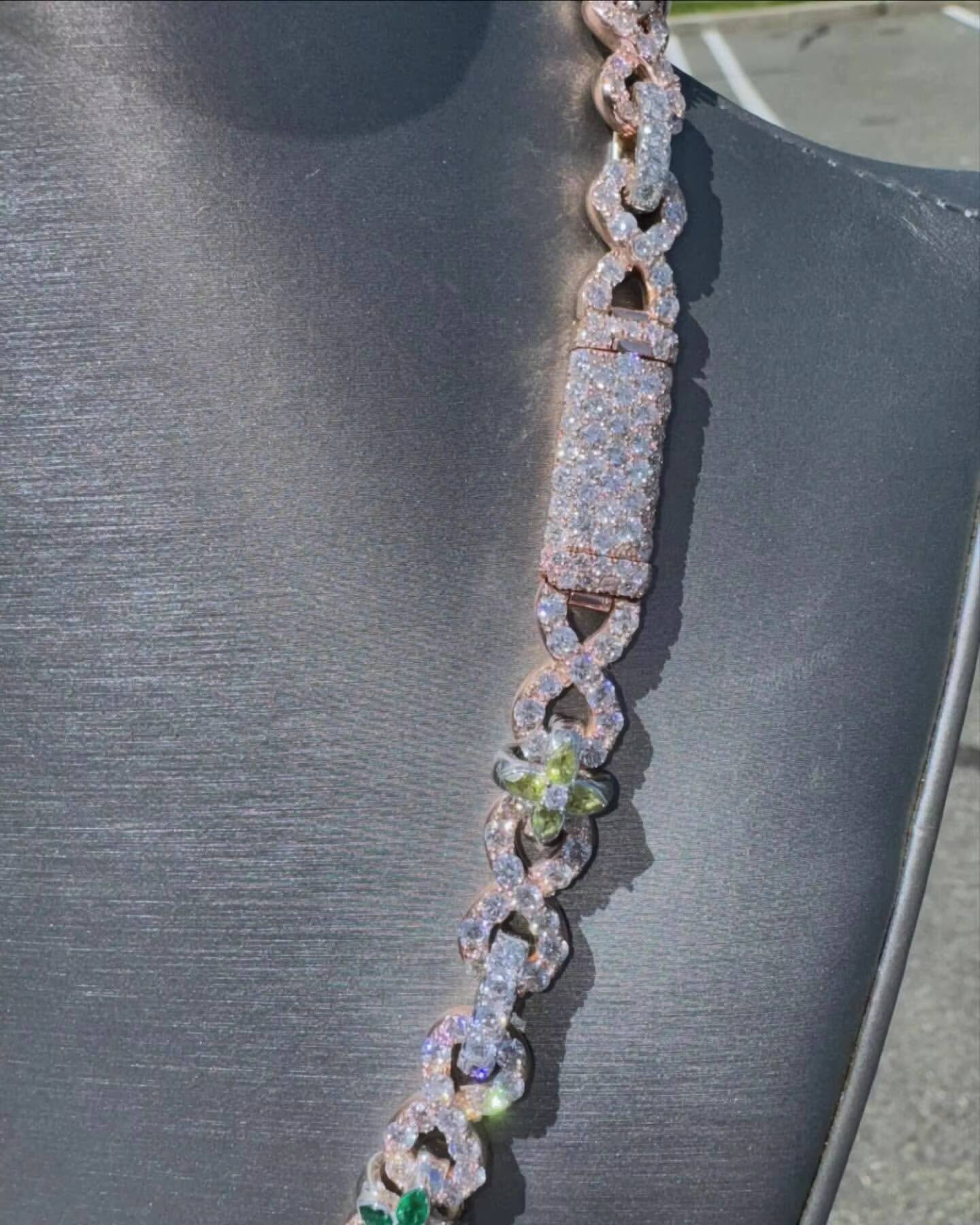20mm Real VVS Moissanite Mosaic Cuban Link Chain 925 Silver VVS Diamond Chain BustDown Cuban Necklace Rapper Miami Cuban Chain