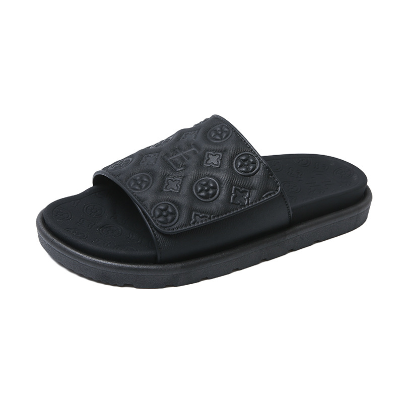 Free shipping design: Casual and versatile couple slippers, popular for both men and women, thick-soled sponge cake, soft-soled anti-slip, niche cool 
