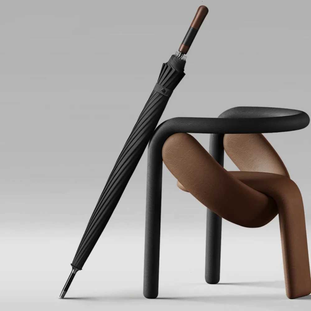 Windproof 16 Bones Umbrella Big Size Long Handle Umbrella Whole Fiber Two People Wear Resistant and Anti Slip Business UmbrellaM251122