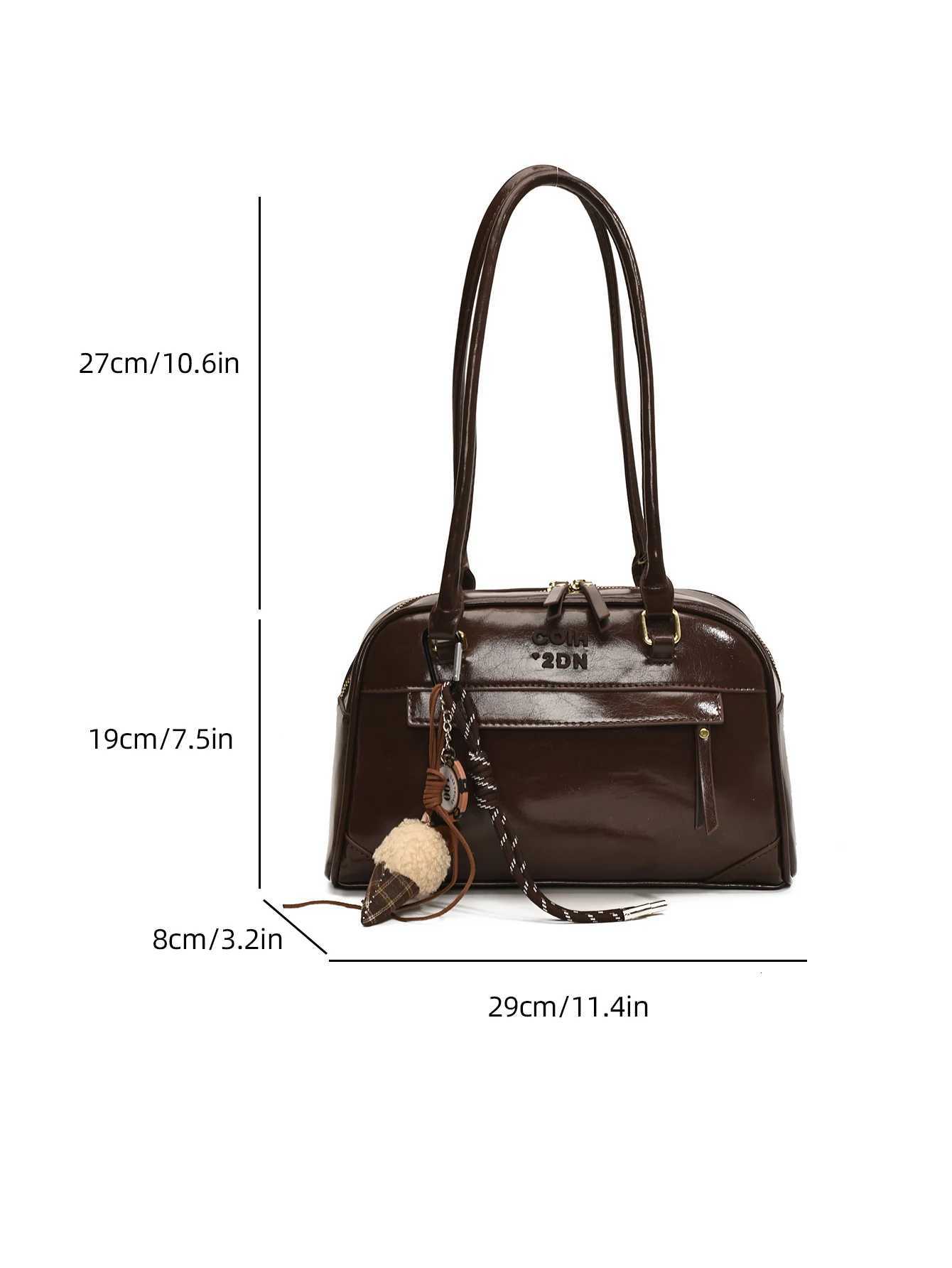 Womens Fashionable Casual Single-Shoulder Bag with a Unique Texture for Commuting Boston BagT251122