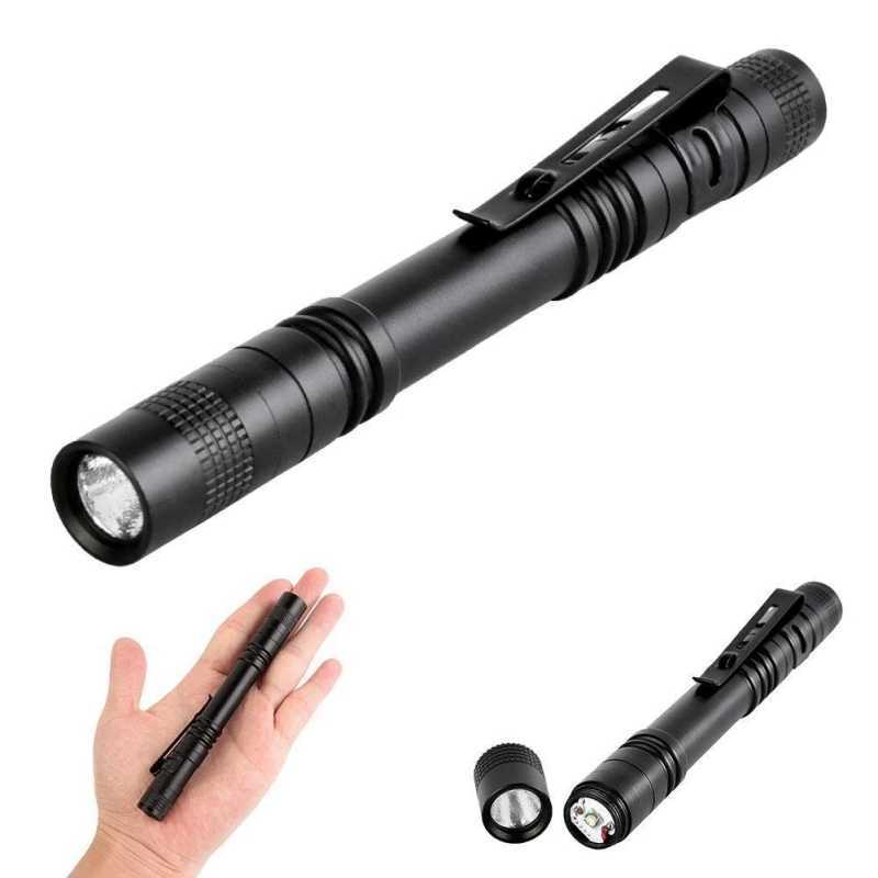 1/4 PCS Super Small Mini LED Flashlight Set Handheld Pen Light linterna Pocket Torch with High Lumens for Camping Fishing C251122