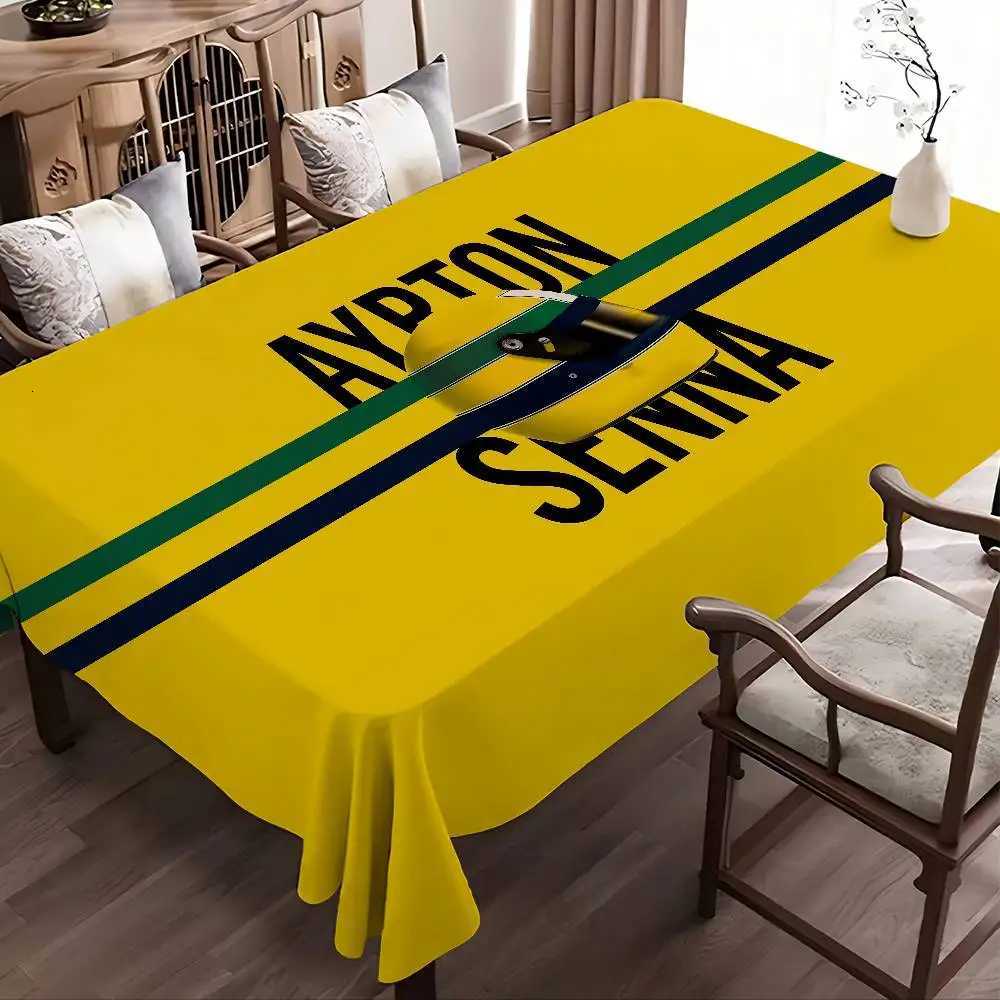 A-Ayrton S-Senna Rectangle Tablecloths Printed Table Cloth For Farmhouse Holiday Wedding Party Dining Table Decor C251122