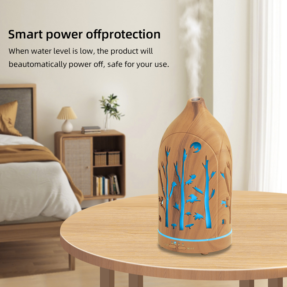 Aromatherapy Diffuser with 7 Color LED Lights, Auto Shut Off, Quiet Ultrasonic Includes 3 Essential Oils