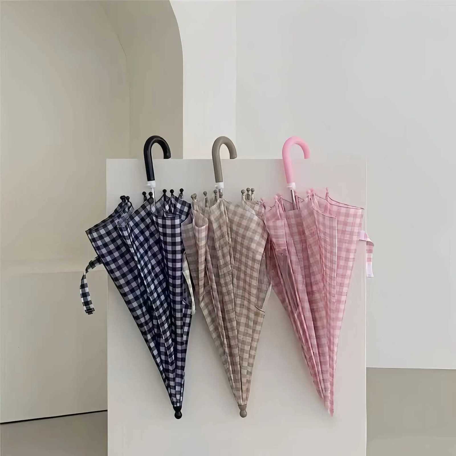 Kids Umbrella Strong Pinchproof Reinforced Frame Straight Umbrella Round Shaped for Trips Daily Life Use Rainy Days Hiking BeachM251122