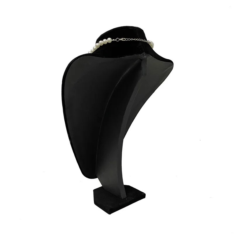 Black Velvet Jewelry Display Stand for Necklaces Pendants Earrings Ring Holder Mannequin Bust 251118