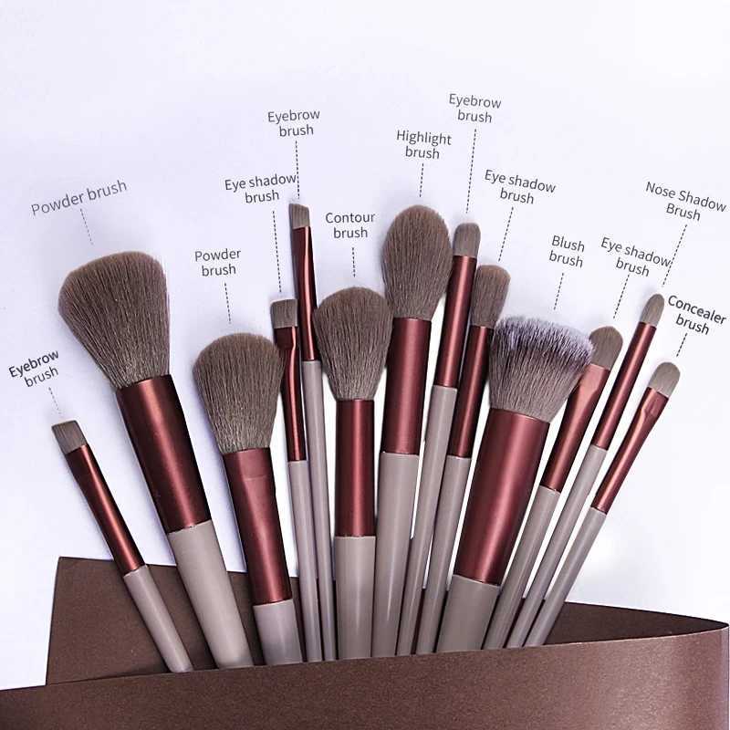 13Pcs Makeup Brush Set Make Up Concealer Brush Blush Powder Brush Eye Shadow Highlighter Foundation Brush Cosmetic Beauty Tools C251122
