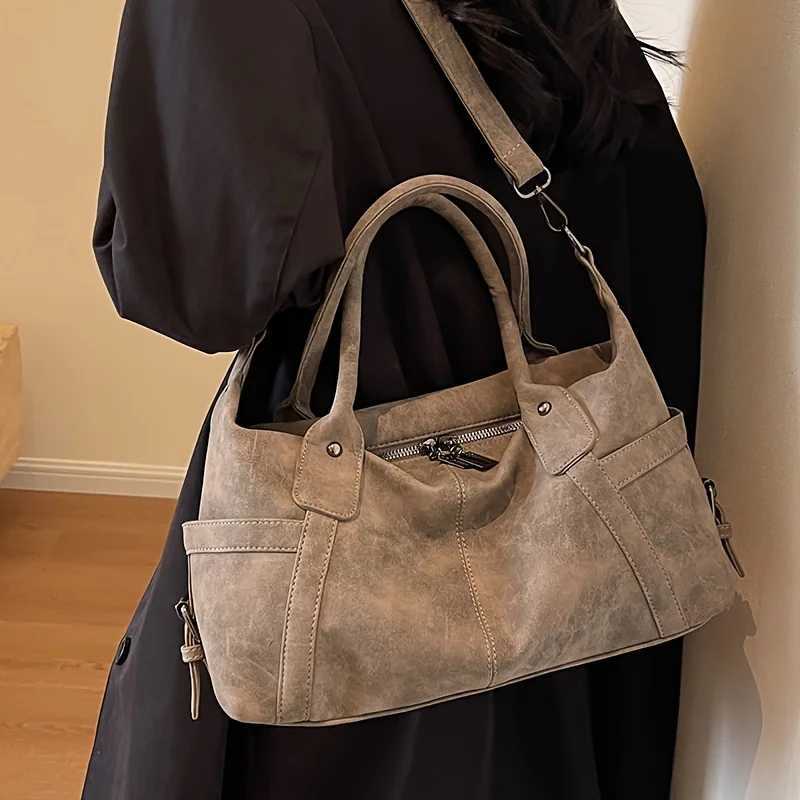design PU womens leather shoulder bag 2024 Korean fashion large arm bag womens cross body bag handbag Z250421-1