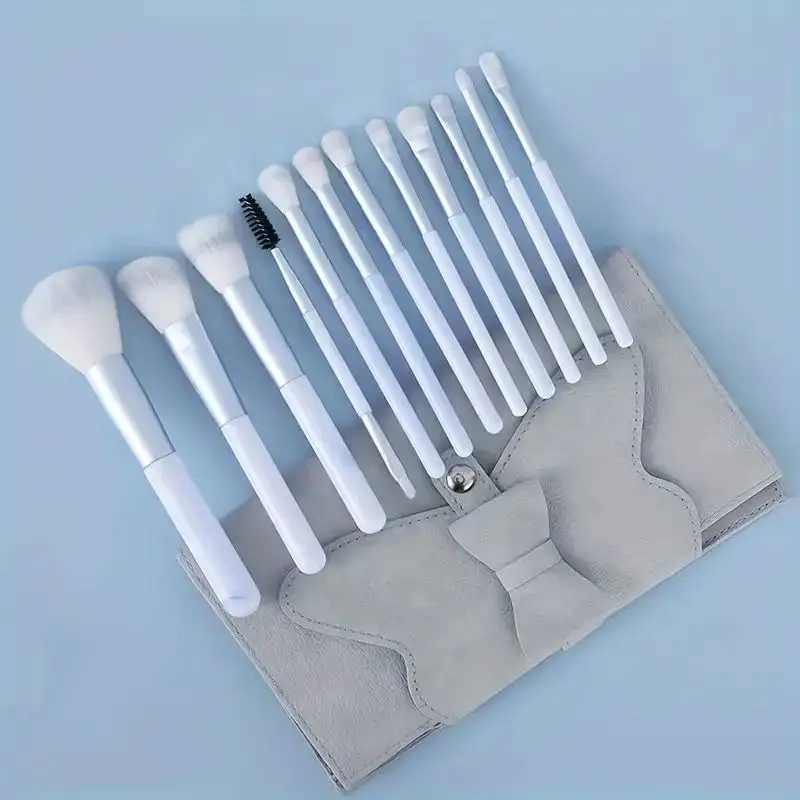 12Pcs Blue Makeup Brushes Set Professional Foundation Powder Blending Blush Concealer Synthetic Fiber Bristles Brush C251122