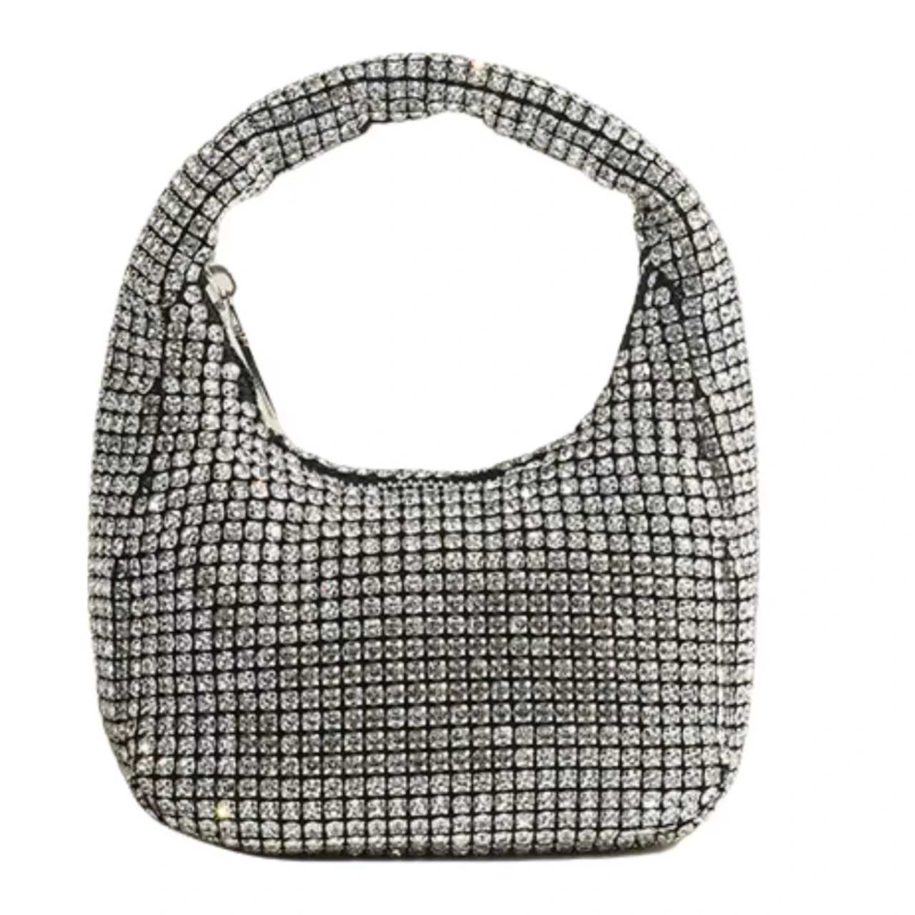 Womens Waterproof Full Diamond Bucket Bag Hot Sale Portable Chain Zipper Closure Crossbody Dinner Rhinestone Bag K251121