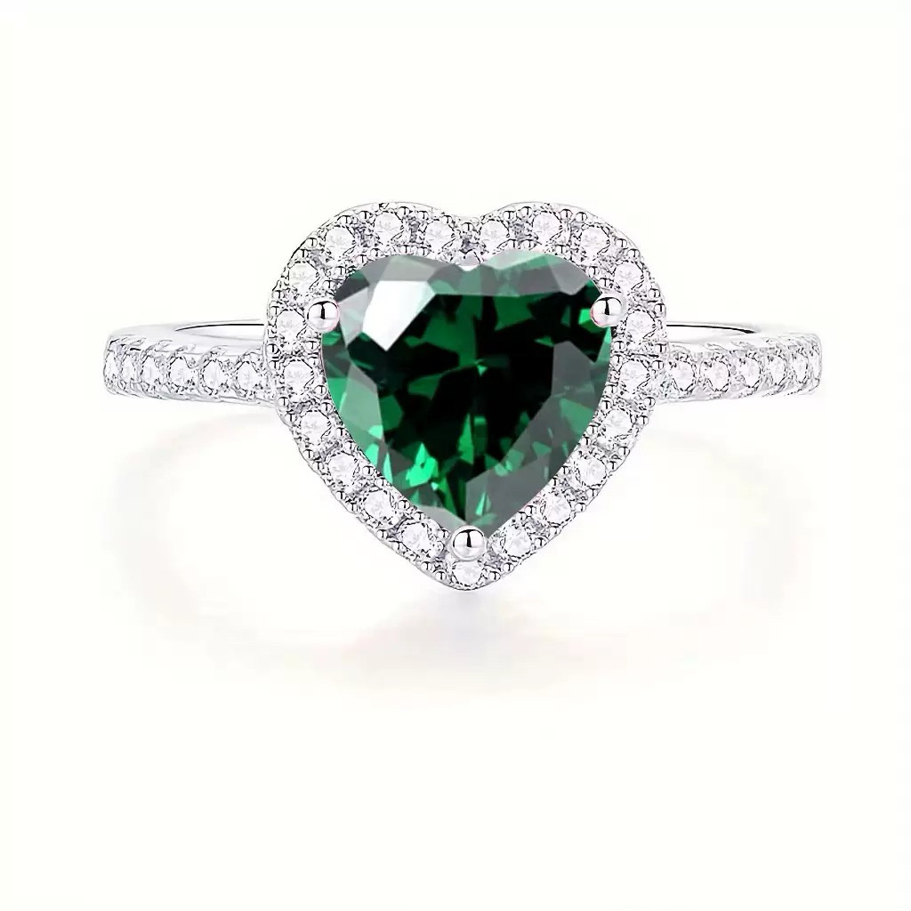 Love Heart Ring Premium Simulated Moissanite Diamond Ring High quality gold designer diamond ring designer for women engagement men love ring rings - view 6