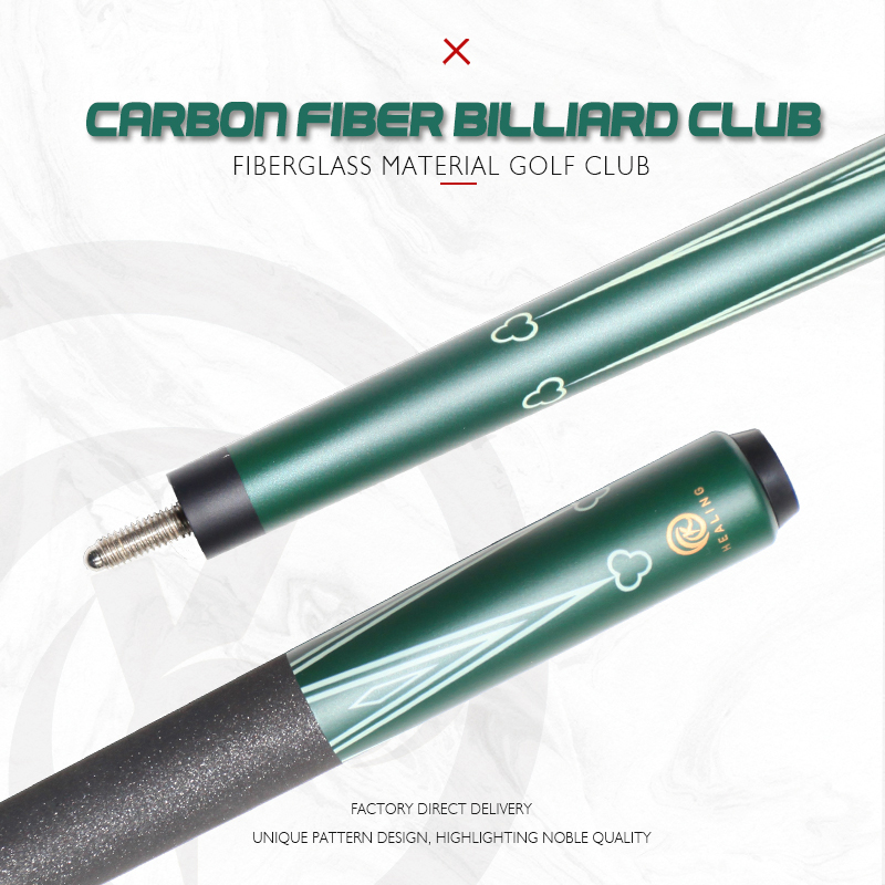 Glass fiber billiard club 1/2 split punch 12.9mm pigskin head 3mm black electric wood first angle 19oz 18 teeth 58 in/147cm billiard club all pool cue