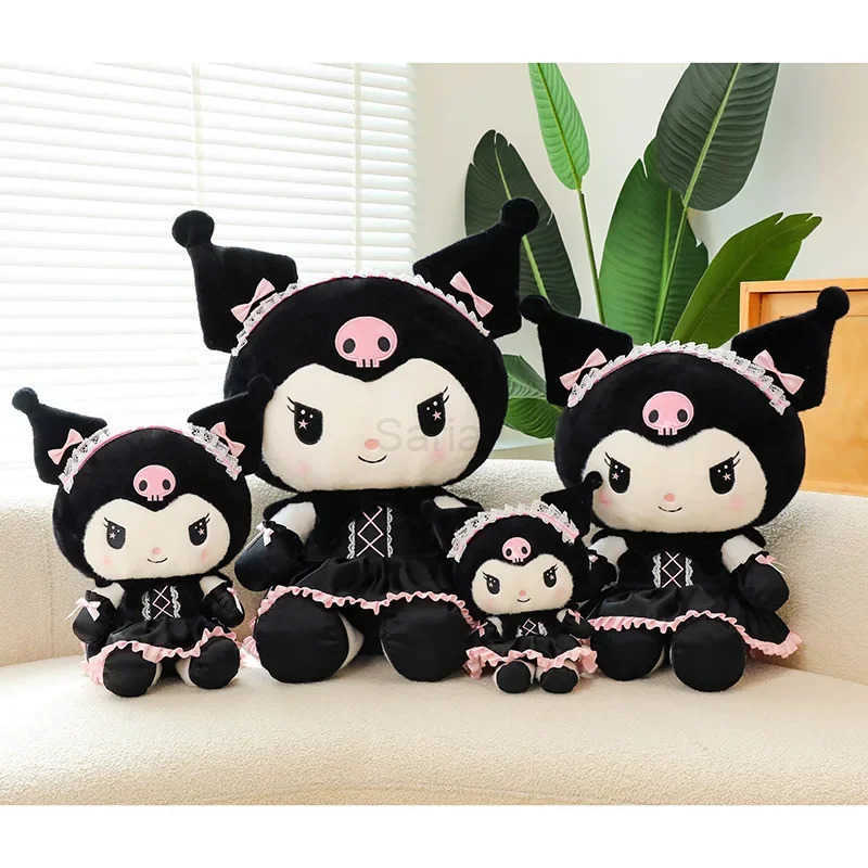 Sanrio 80cm Big Size Kuromi Black Uniform Cartoon Anime Plush Stuffed Doll Room Plushies Pillow Ornaments Girls Holiday Gifts H251122