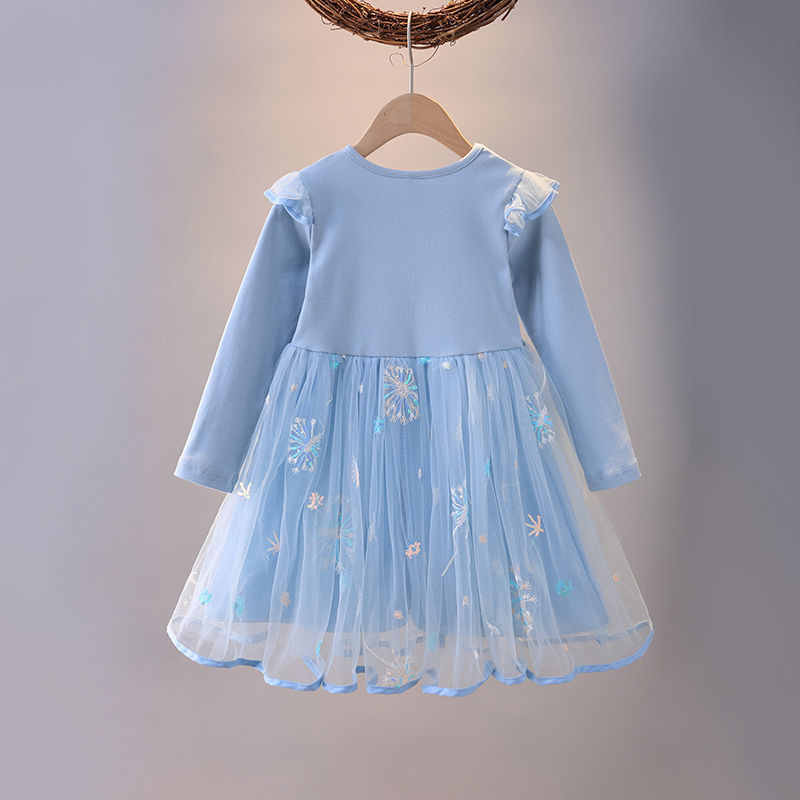 DISNEY Designer girls' clothes children's dress Elsa princess dress for baby girls children's net dress baby girls spring and summer ch
