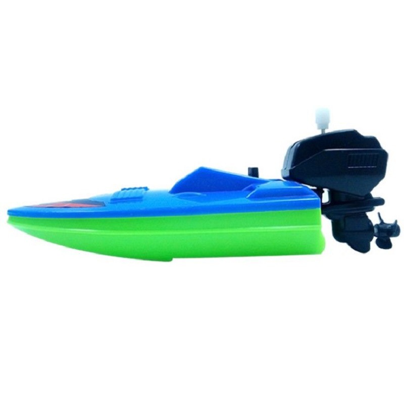 Wholesale Speed Boat Ship Wind Up Clockwork Float In Water Classic Summer Shower Bath Kids Toys for Children Boys Gifts
