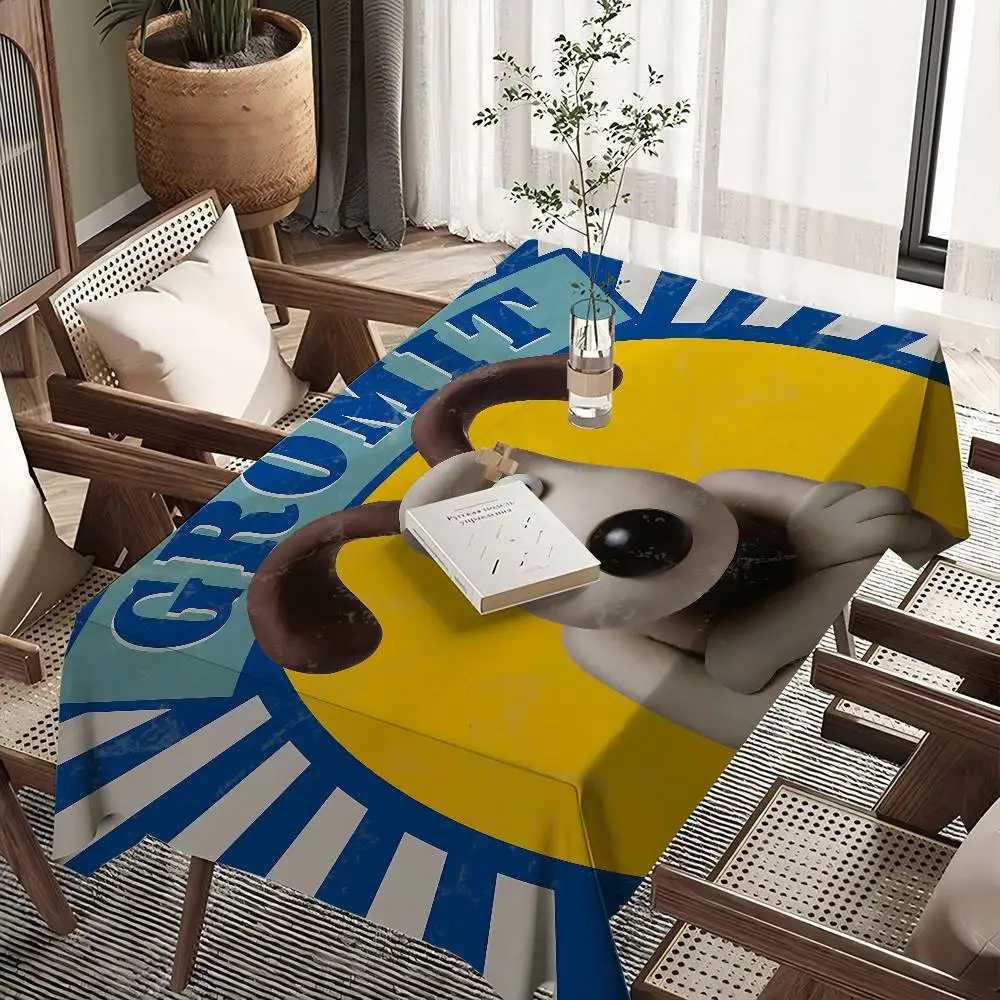 W-Wallace And G-Gromites Cartoon Tablecloth Home Dinner Party Cover Wedding Outdoor Party Cover Hotel Decoration Tablecloths C251122