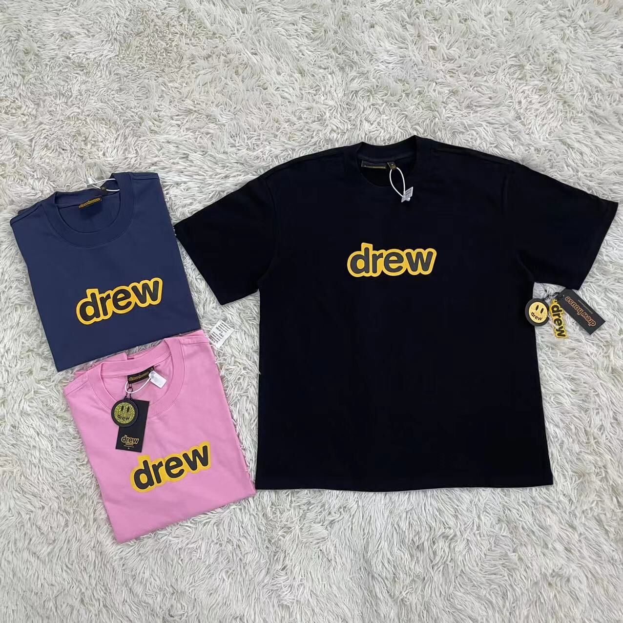 Drew House Drew tee Classic English letter print men's and women's loose short-sleeve T-shirt streetwear