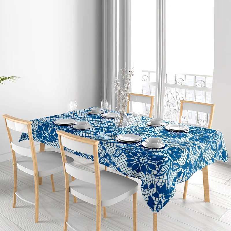 Waterproof Tablecloth Vintage Floral Dining Table Cover Washable Rectangle Table Linens for Kitchen Party Home Decor C251122