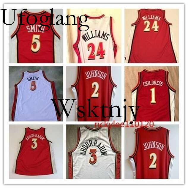 UF588 basketball jersey college Shareef 3 Abdur-Rahim jersey joe 2 johnson throwback mesh stitched embroidery custom big size S-5XL