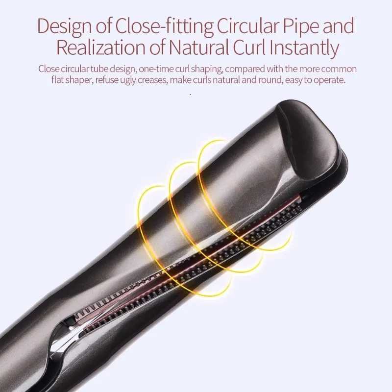 M04K Hair Styler 3-In-1 Tourmaline-Curler Straightener Waver With LCD Display And Rotating Temperature Control EU PlugT251122