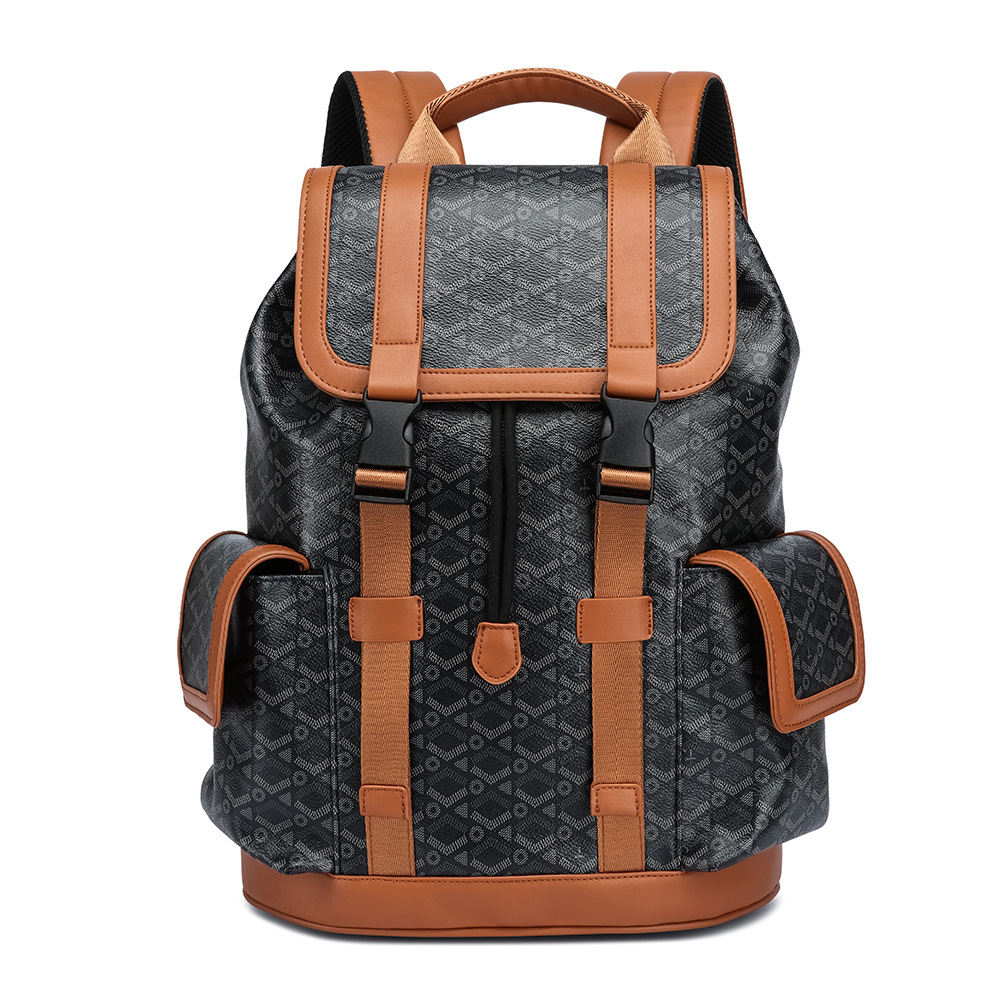 Classic Style New Men'S Business Leisure Backpack Large Capacity Commuting Backpack Business Trip