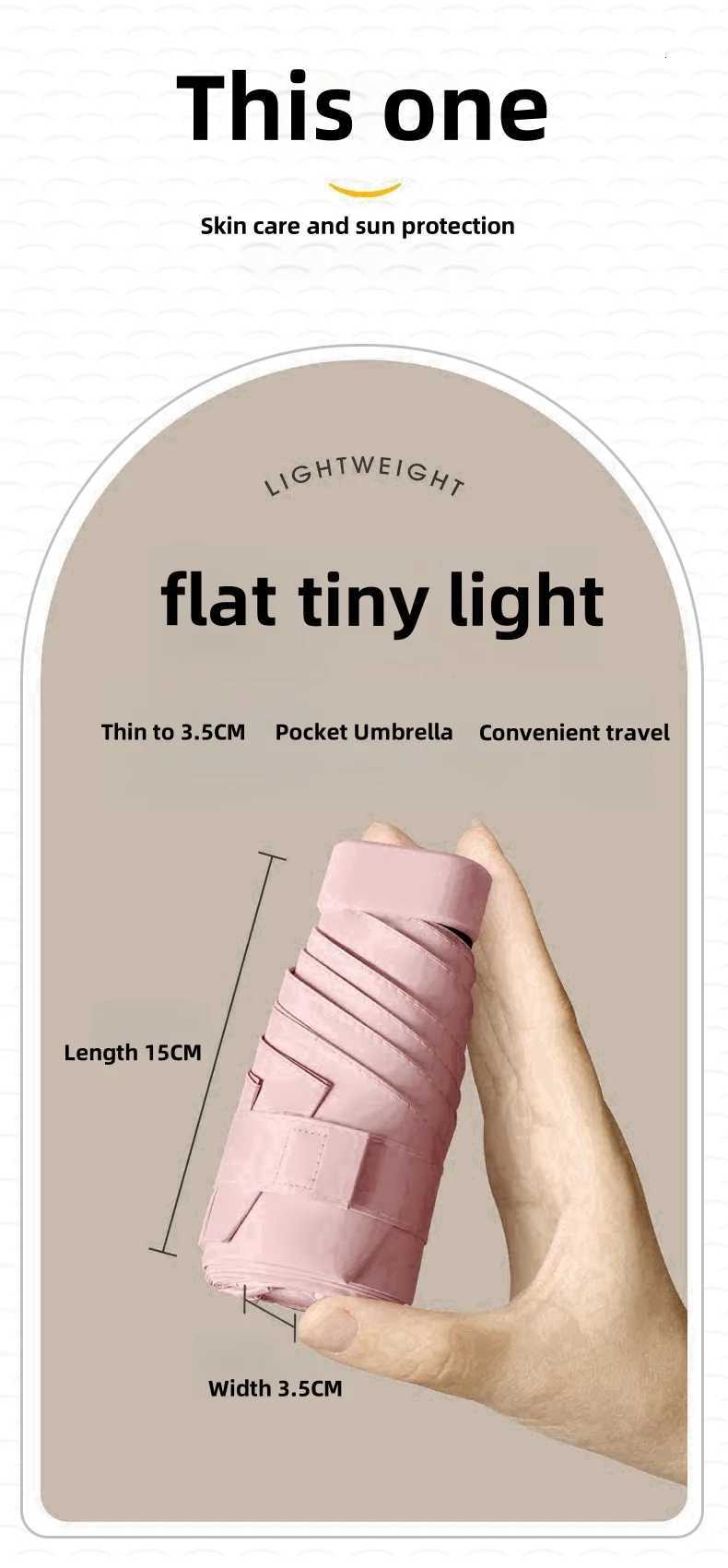 Ultra-compact Sunshade and Anti-umbrella Vinyl Clear Dual-purpose Umbrella Pocket Sun Umbrella Mini Capsule Sunscreen UmbrellaM251122