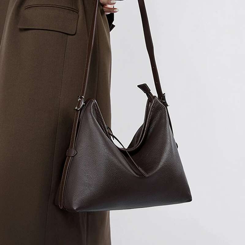 Burminsa Genuine Leather Hobo Shoulder Bags For Women Trend Designer Large Capacity Dumpling Messenger Ladies Handbags Bag Bag