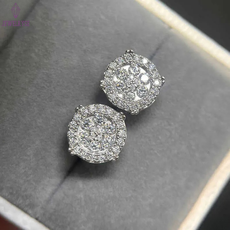 Designer Jewelry Wholesale Price Popular Hot Sale Iced Out Sterg Sier Jewellery Moissanite Vvs Screw Back Stud Earrings Category Gift